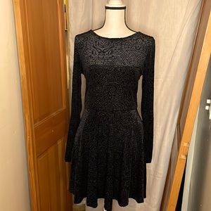 Ecoté black velvet backless dress size L